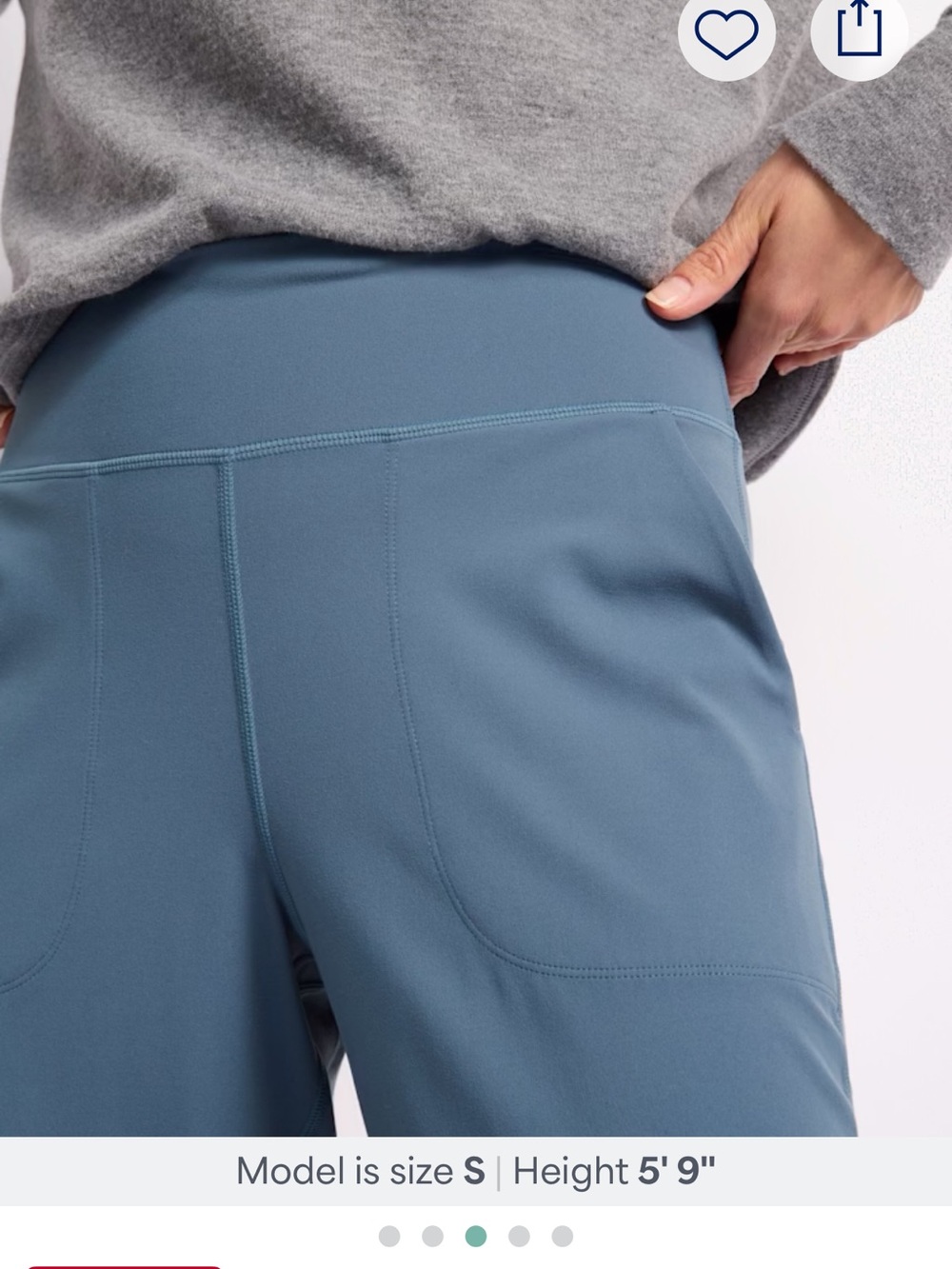 MPG Slate Blue High-Rise Track Joggers